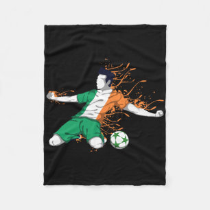 Couverture Polaire Irlande Équipe Nationale de Football - Drapeau Irl
