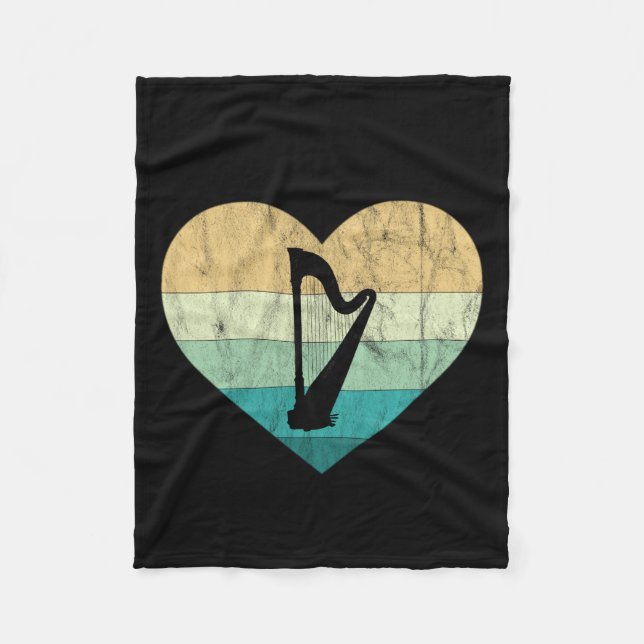 Couverture Polaire Irlande - J'aime la harpe irlandaise (Devant)