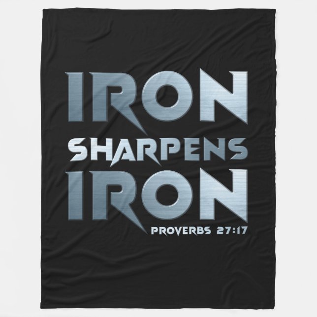 Couverture Polaire Iron Sharpens Fer - Christian Men & Women Proverbe (Devant)