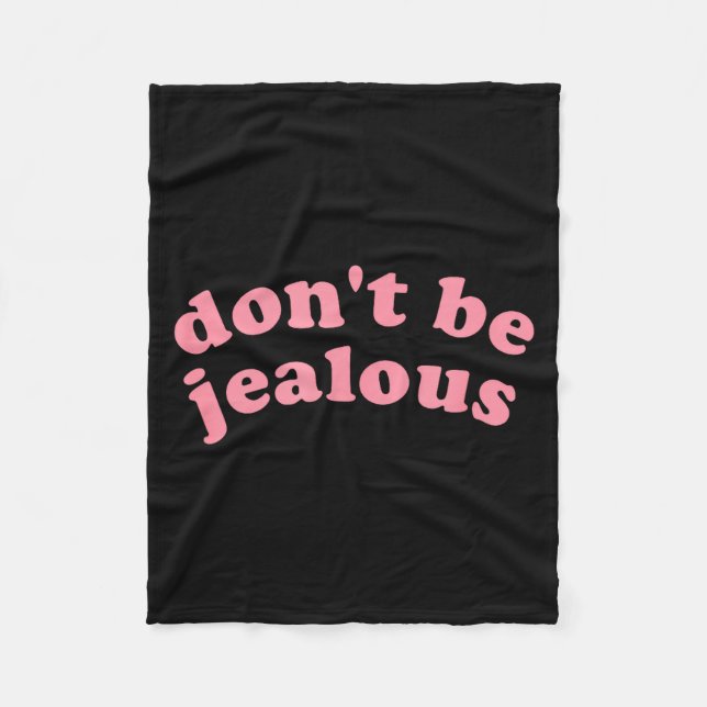 Couverture Polaire Irreverent Tees Don't Be Jealous Uni Adult , Black (Devant)