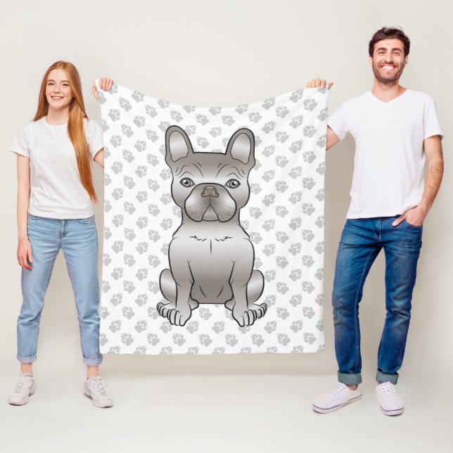 Couverture Polaire Isabella Bouledogue Français / Frenchie Chien Mign (En situation)