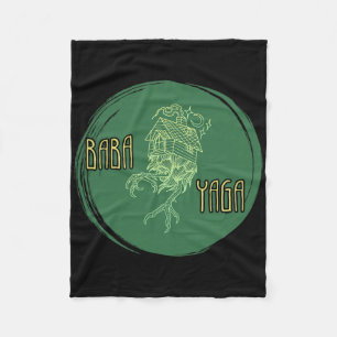 Couverture Polaire Isba de Baba Yaga sur des pattes de poulet Conte d