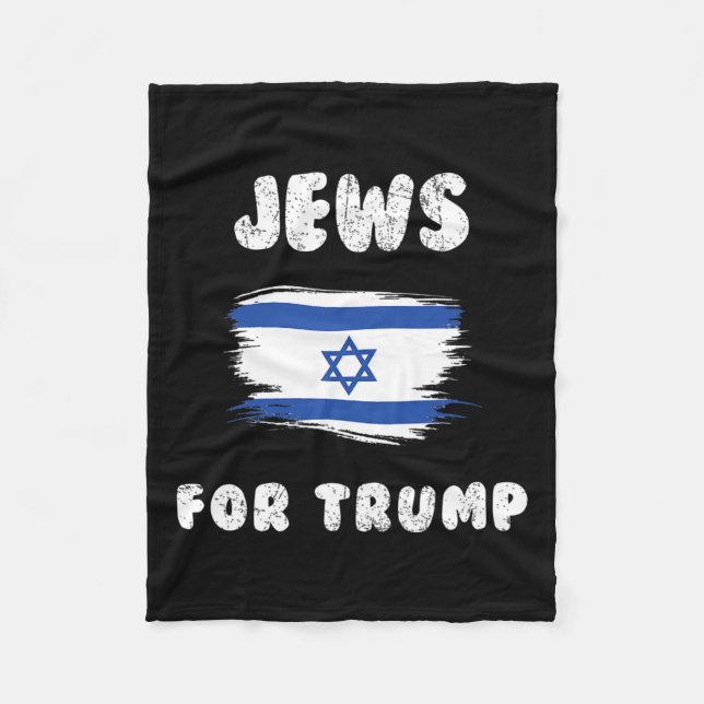 Couverture Polaire Israël Drapeau Les Juifs Pour Trump (Devant)