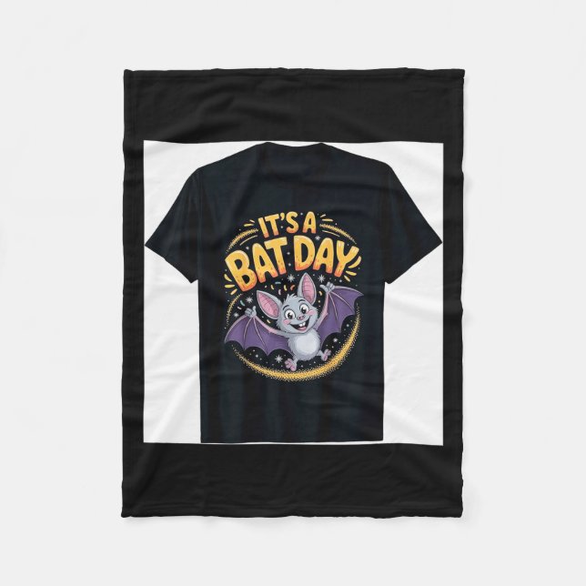 Couverture Polaire It’s A Bat Day Funny Cute Nocturnal Animal Humor G (Devant)