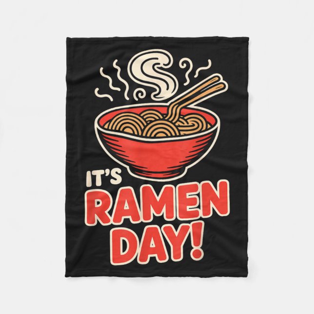 Couverture Polaire It’s Ramen Day Asian Food Noodles Soup Bowl Cuisin (Devant)