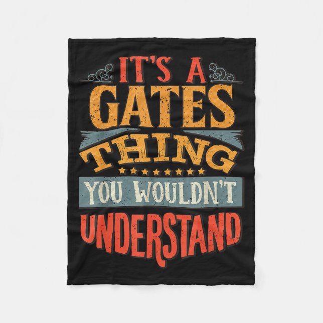 Couverture Polaire It's A Gates Thing You Wouldn't Understand  (Devant)