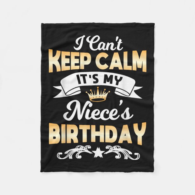 Couverture Polaire It's My Niece's Birthday Shirt I Can't Keep Calm N (Devant)