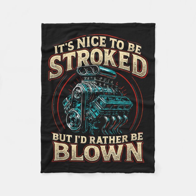 Couverture Polaire It's Nice To Be Stroked Funny Racing Mens Drag Rac (Devant)