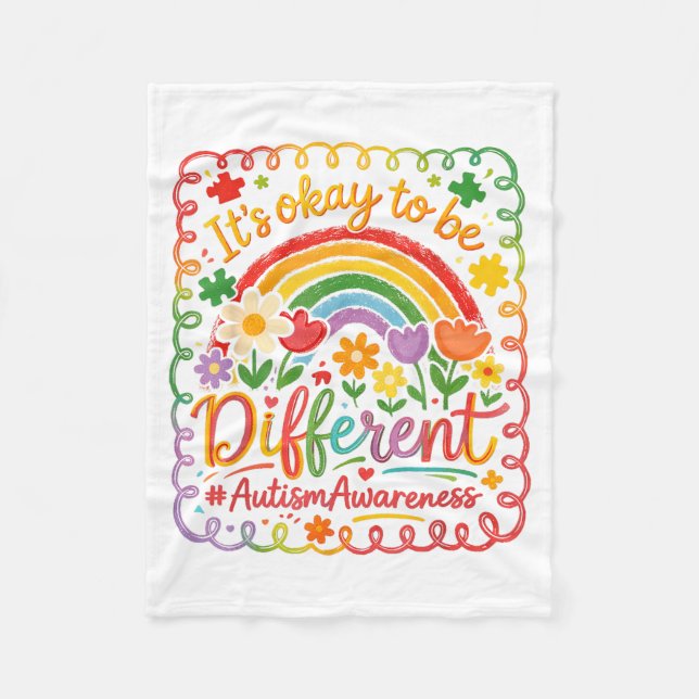 Couverture Polaire Its Okay to Be Different Neurodiversity Autism (Devant)