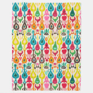 Couverture Polaire ivoire aimer ikat