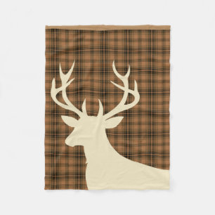 Couverture Polaire Ivoire brun bronzage du plaid   de silhouette de