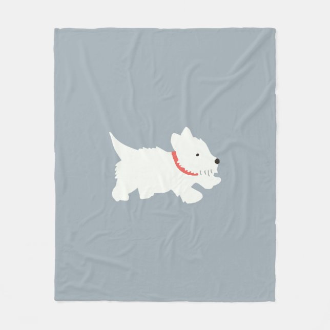 Couverture Polaire Izzie le Westie (Devant)