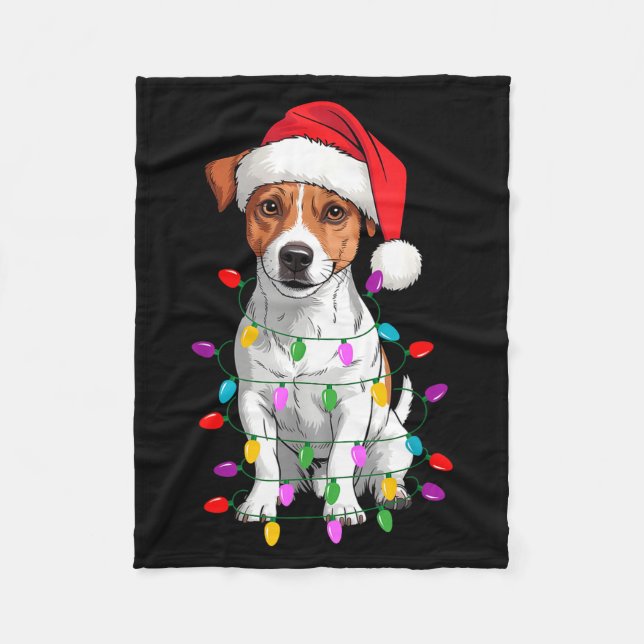 Couverture Polaire Jack Russell Terrier Dog Christmas Sweater Xmas Pe (Devant)