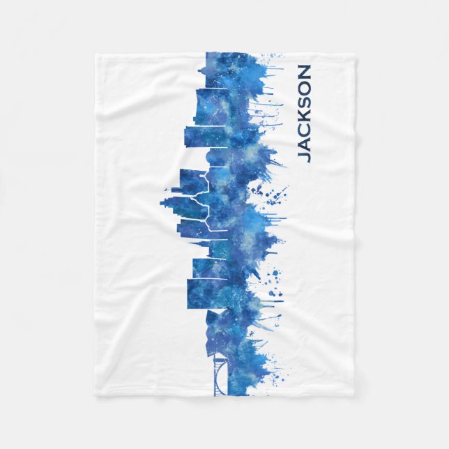 Couverture Polaire Jackson USA Skyline Blue (Devant)