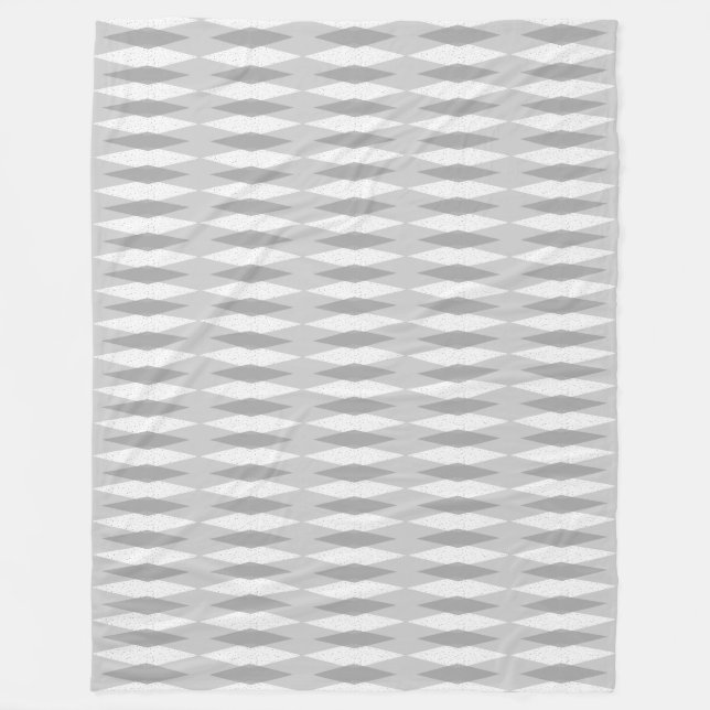 Couverture Polaire Jacquard gris moderne du milieu du siècle (Devant)