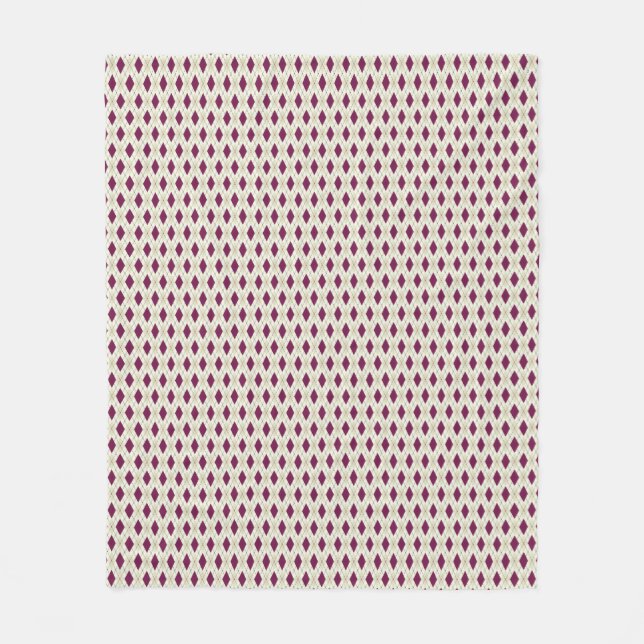 Couverture Polaire Jacquard moderne beige violet (Devant)