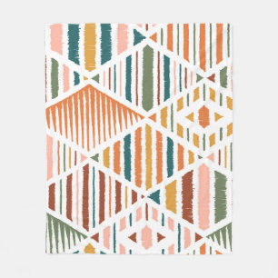 Couverture Polaire Jacquard tribal ethnique Motif sans âme