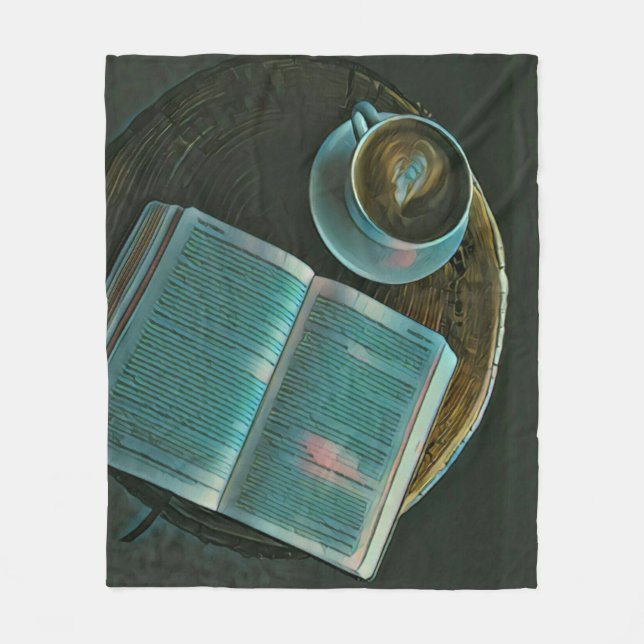 Couverture Polaire J'adore le café et les livres (Devant)
