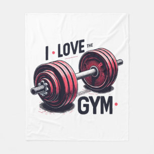 Couverture Polaire J'adore le gymnase