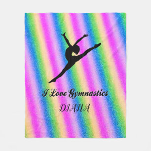 COUVERTURE POLAIRE J'ADORE LE GYMNASTICS FLEECE BLANKET!