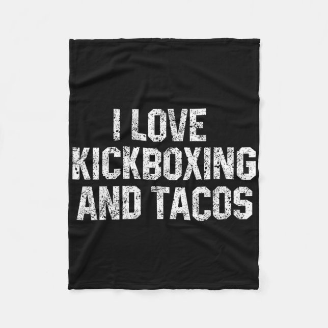Couverture Polaire J'adore le kickboxing et les tacos drôle kickbox a (Devant)