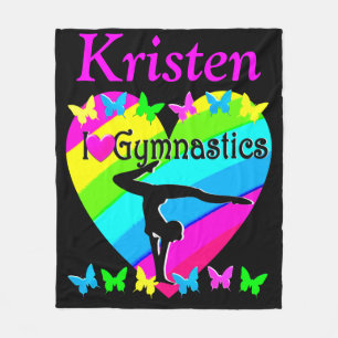 COUVERTURE POLAIRE J'ADORE LES GYMNASTIQUES PERSONNALISÉS BLANKET
