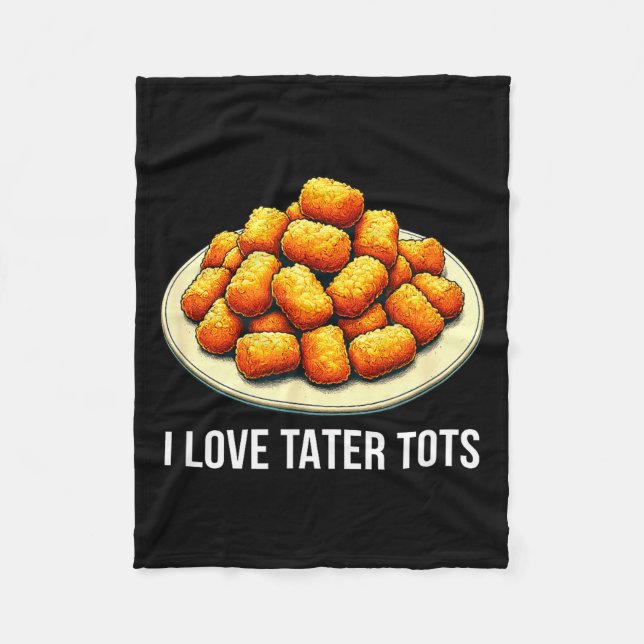 Couverture Polaire J'adore les Tater Tots -  (Devant)