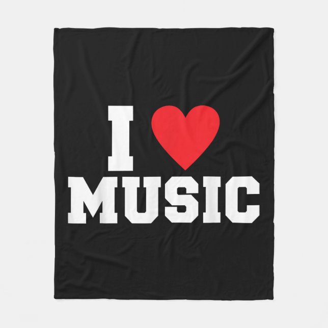 Couverture Polaire J'adore Music Lover (Devant)