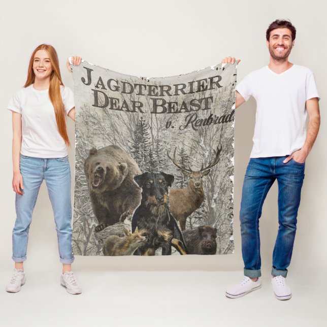 Couverture Polaire Jagdterrier, Chère Bête c. Renbrad Paperweight Pho (En situation)