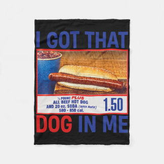 Couverture Polaire J'ai Ce Chien En Moi Drôle Combo Hotdogs 4 Juillet