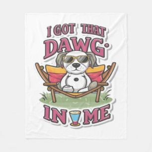 Couverture Polaire J'Ai Ce Chien En Moi, T-shirt Classique (7)