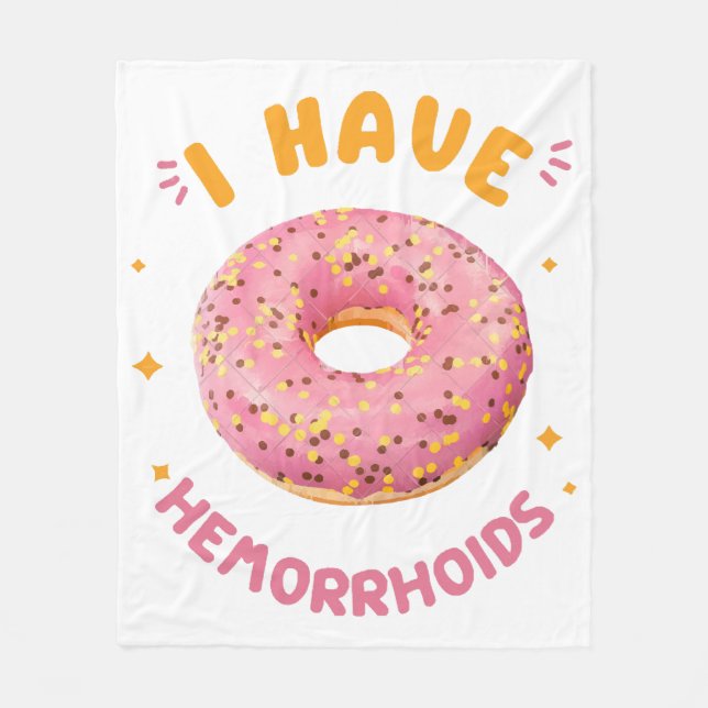 Couverture Polaire J'ai des hémorroïdes (Devant)