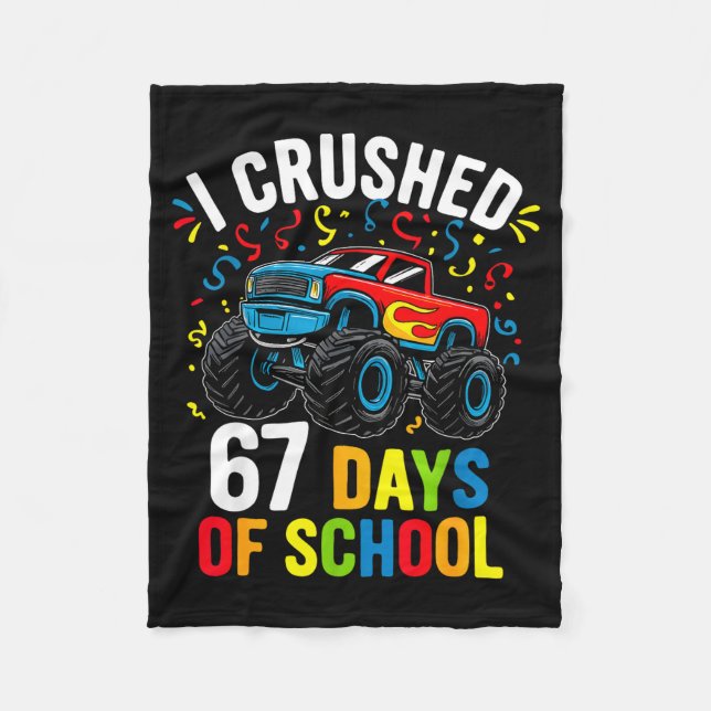 Couverture Polaire J'ai écrasé 67 jours d'école drôle six sept mème B (Devant)