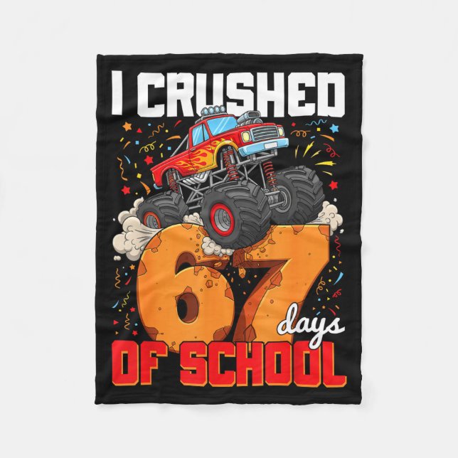 Couverture Polaire J'ai écrasé 67 jours d'école Génération Alpha Argo (Devant)