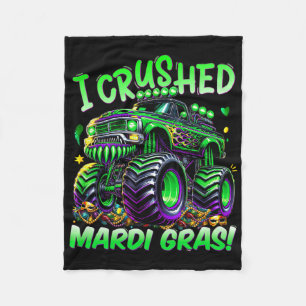 Couverture Polaire J'Ai Écrasé Mardi Gras Monster Truck Pour Garçons 
