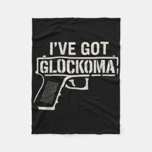 Couverture Polaire J'Ai Glockoma Bold Distressed Gun Vintage drôle