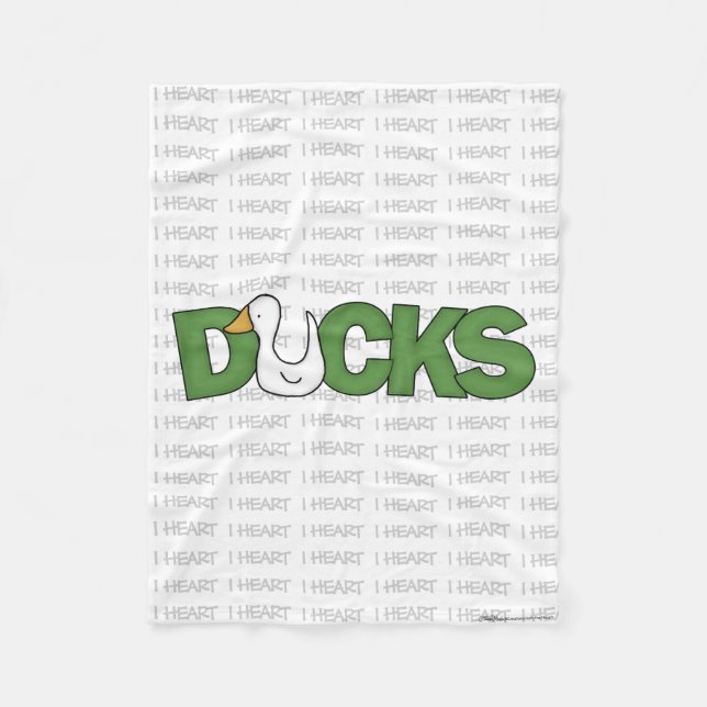 Couverture Polaire J'ai le coeur des canards (Devant)