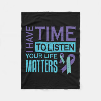 Couverture Polaire J'Ai Le Temps D'Écouter Problèmes De Vie Suicide