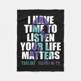 Couverture Polaire J'Ai Le Temps D'Écouter Problèmes De Vie Suicide