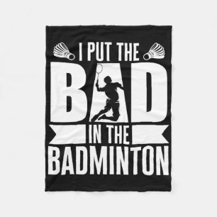 Couverture Polaire J'Ai Mis Les Mauvais Dans Badminton Athlète Badmin