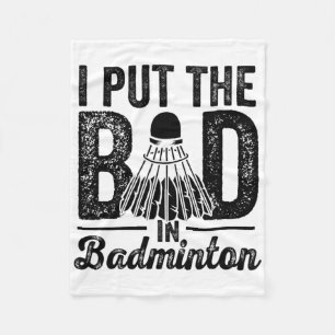 Couverture Polaire J'Ai Mis Mal Dans Badminton Player Sport Shuttle