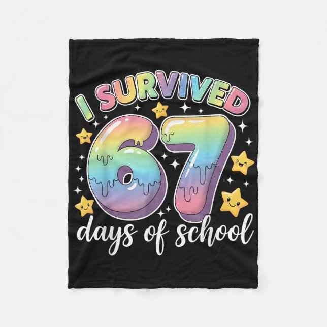 Couverture Polaire J'ai survécu 67 jours d'école professeurs élèves a (Devant)