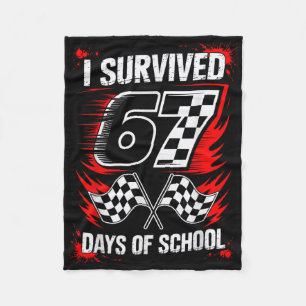Couverture Polaire J'ai survécu 67 jours d'école Six Seven Meme Racin