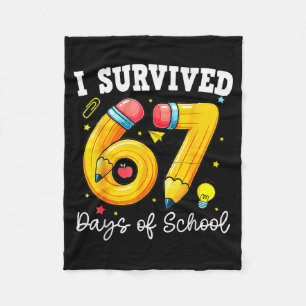 Couverture Polaire J'ai survécu à 67 jours d'école drôle 67 mème ense