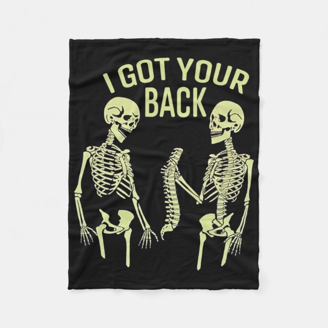 Couverture Polaire J'Ai Ton Ck Halloween Skeleton Skull Sarcastique (Devant)