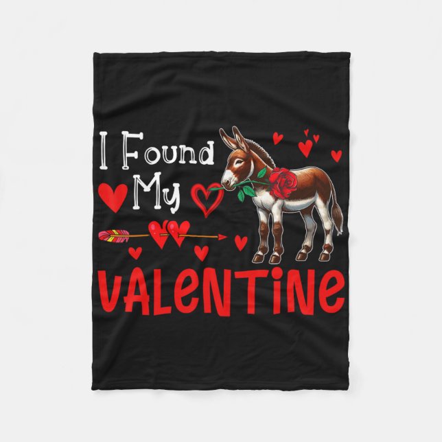 Couverture Polaire J'ai trouvé mon âne de la Saint-Valentin avec le c (Devant)