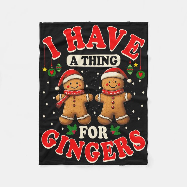 Couverture Polaire J'Ai Une Chose Pour Gingers Drôle Vilain Noël (Devant)