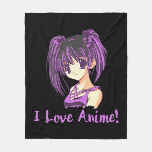 Couverture Polaire J'Aime Anime ! Anime Girl otaku Manga