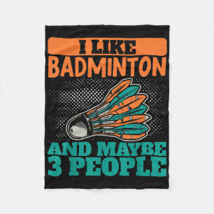 Couverture Polaire J'Aime Badminton Et Peut-Être 3 Personnes Sport Na