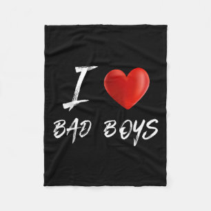 Couverture Polaire J'Aime Coeur Mauvais Garçons Thug Gangster Tattoo 